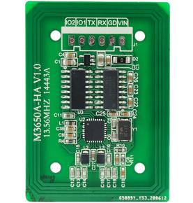 โมดูลเครื่องอ่านบัตร IC RFID ความถี่สูงแบบไร้สัมผัส S50 อ่านและเขียนพอร์ตอนุกรมเหนี่ยวนำ RS232 TTL