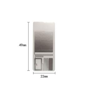 แท็กอิเล็กทรอนิกส์ rfid UHF สำหรับซูเปอร์มาร์เก็ตไร้คนขับรายใหม่พร้อมกาวกระดาษสังเคราะห์ PP สีขาวฉลากครึ่งหลัง