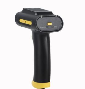 การลงทะเบียนเงินสดและการชำระเงิน RFID Ultra Ultra High Handheld Card Reader Scanning Gun Barcode UHF Tag Collector