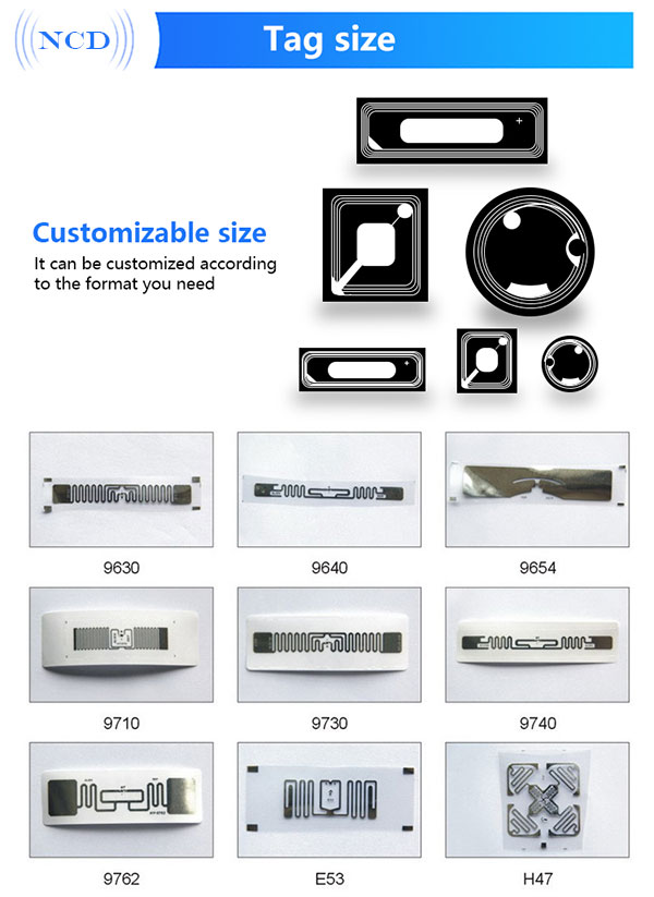 RFID Wet Inlay Tag Size