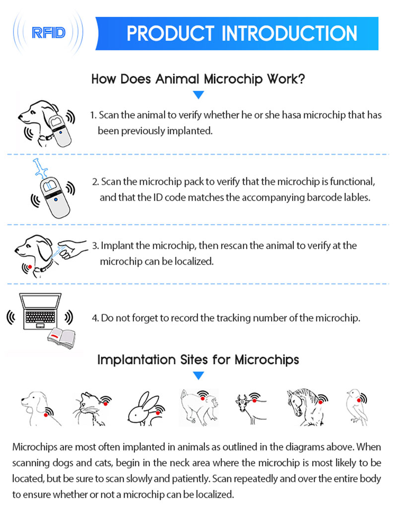 RFID Animal Ear Tag Collection Identification เครื่องอ่านบัตรมือถือ 8