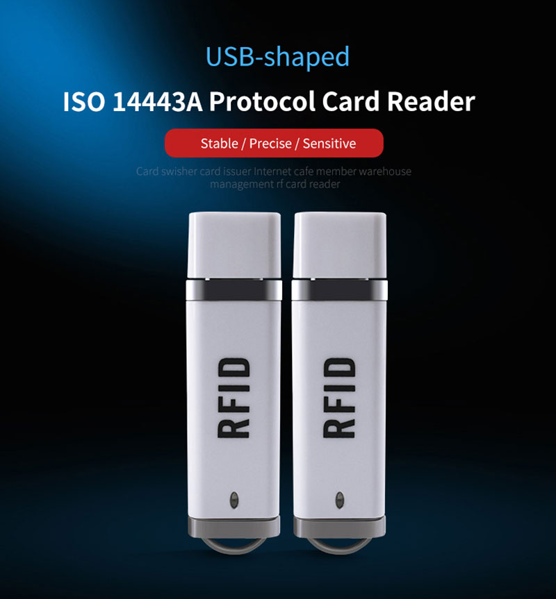 เครื่องอ่านบัตรมินิ RFID รูปทรง USB