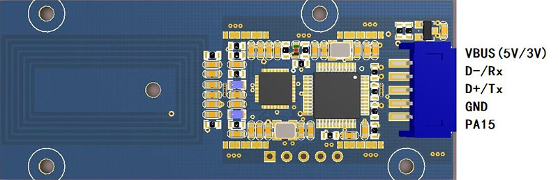 Non-contact ISO14443A, ISO15693 card โมดูล HF หลายโปรโตคอลสมาร์ทเซนเซอร์ IC การ์ดโมดูลอ่าน-เขียน2