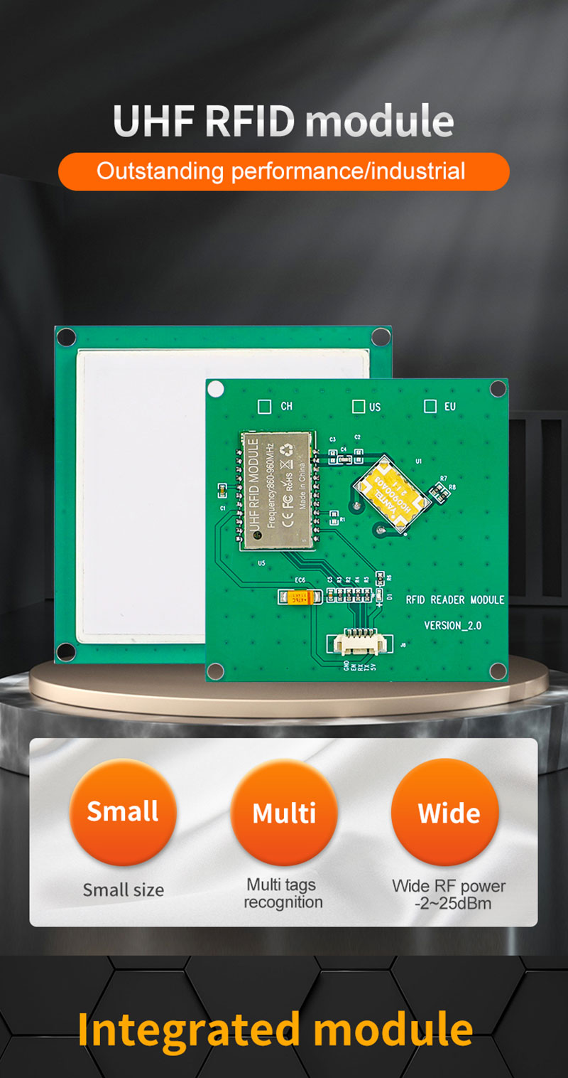 โมดูลเครื่องอ่านแท็ก RFID UHF โมดูลเครื่องอ่าน RFID สำหรับการจัดการอุปกรณ์