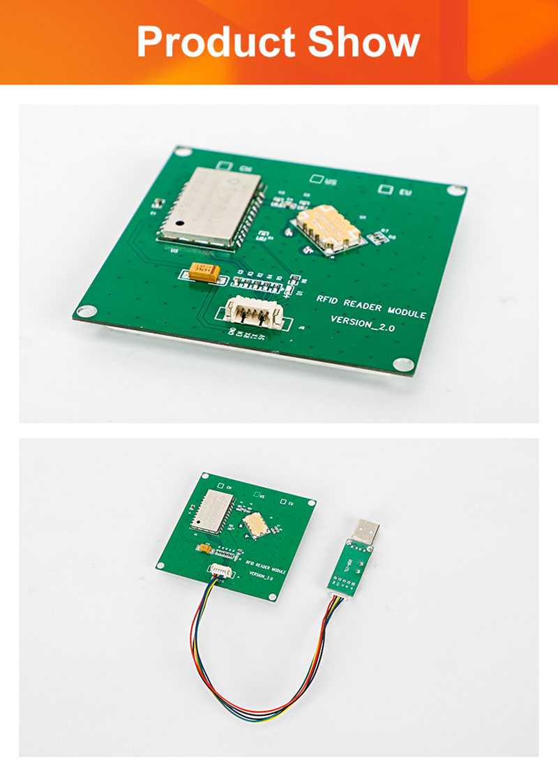 โมดูลเครื่องอ่านบัตรแท็ก RFID โมดูลเครื่องอ่านแท็ก RFID UHF สำหรับการจัดการอุปกรณ์4