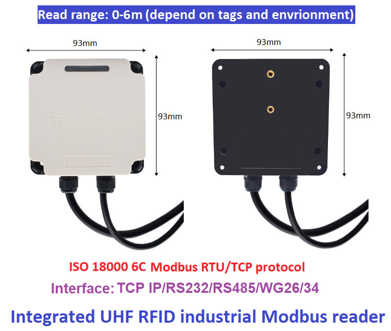 RFID Industrial Reader Modbus เชื่อมต่อ PLC UHF RFID 915M ทั้งหมด -การจัดการสายการผลิตในหนึ่งเดียว