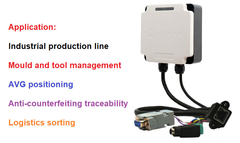 RFID Industrial Reader Modbus เชื่อมต่อ PLC UHF RFID 915M การจัดการสายการผลิตแบบครบวงจร 4