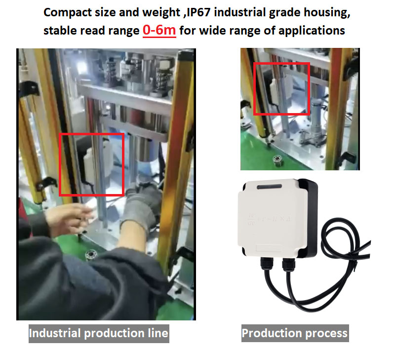 RFID Industrial Reader Modbus เชื่อมต่อ PLC UHF RFID 915M การจัดการสายการผลิตแบบครบวงจร 5