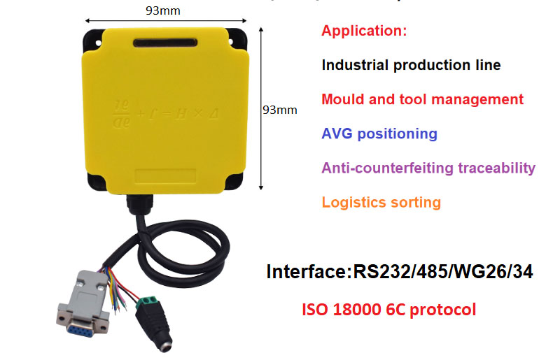 RFID Industrial Reader Modbus เชื่อมต่อ PLC UHF RFID 915M การจัดการสายการผลิตแบบครบวงจร 6