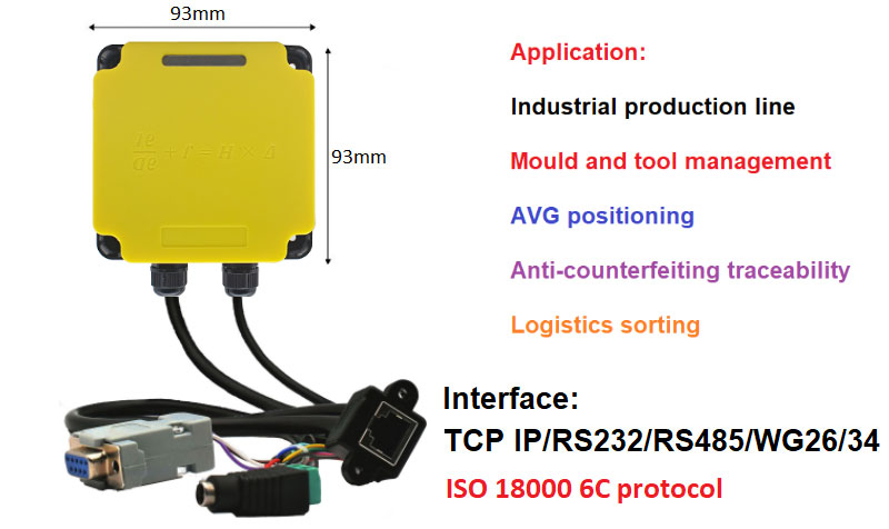 RFID Industrial Reader Modbus เชื่อมต่อ PLC UHF RFID 915M การจัดการสายการผลิตแบบครบวงจร 7