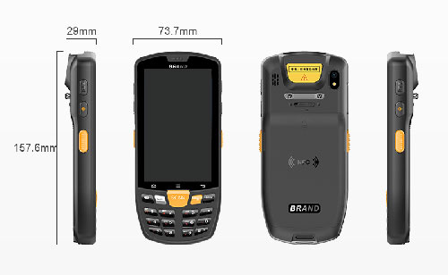 การสแกนบาร์โค้ดทางอุตสาหกรรม PDA สินค้าคงคลังในคลังสินค้า NFC ERP WMS การสแกนบาร์โค้ดมือถือ 3