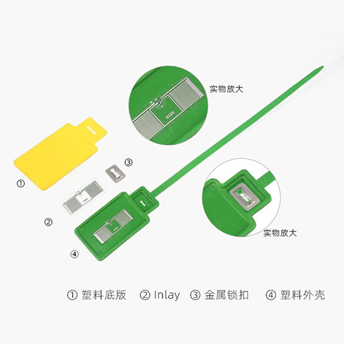 ต่อต้าน- การโจรกรรมป้องกันการรื้อถอนการจัดการสินทรัพย์ RFID สายผูกจีนผู้ผลิต RFID ขายส่งที่กำหนดเองฉลากถังแก๊สสมาร์ท rfid สายผูกฉลาก 3 