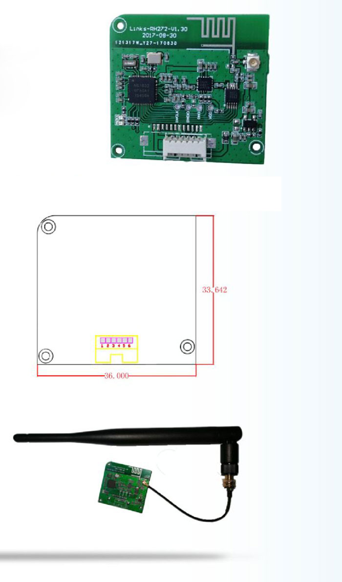 RFID โมดูลอ่าน-เขียนที่ใช้งานอยู่ 2.45G อ่านแล้ว- โมดูลเขียนโมดูล RFID มือถือ