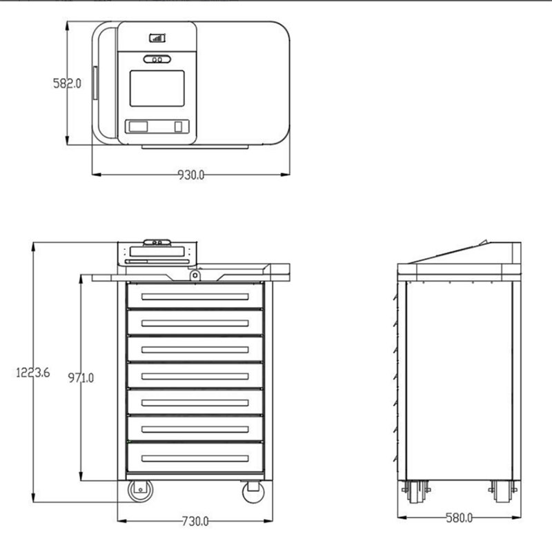 รถเข็นเครื่องมืออัจฉริยะ RFID