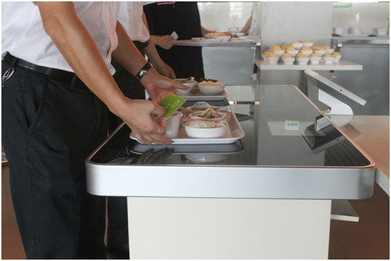 โต๊ะรับประทานอาหารอัจฉริยะ RFID โรงอาหารแบบจานอัจฉริยะ แบบบริการตนเอง ระบบชำระหนี้ ระบบชำระหนี้อัจฉริยะ 2