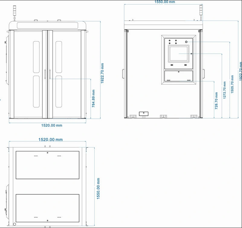 เครื่องมือตัดเย็บเสื้อผ้าเครื่องนับ RFID Double Door Channel Identification