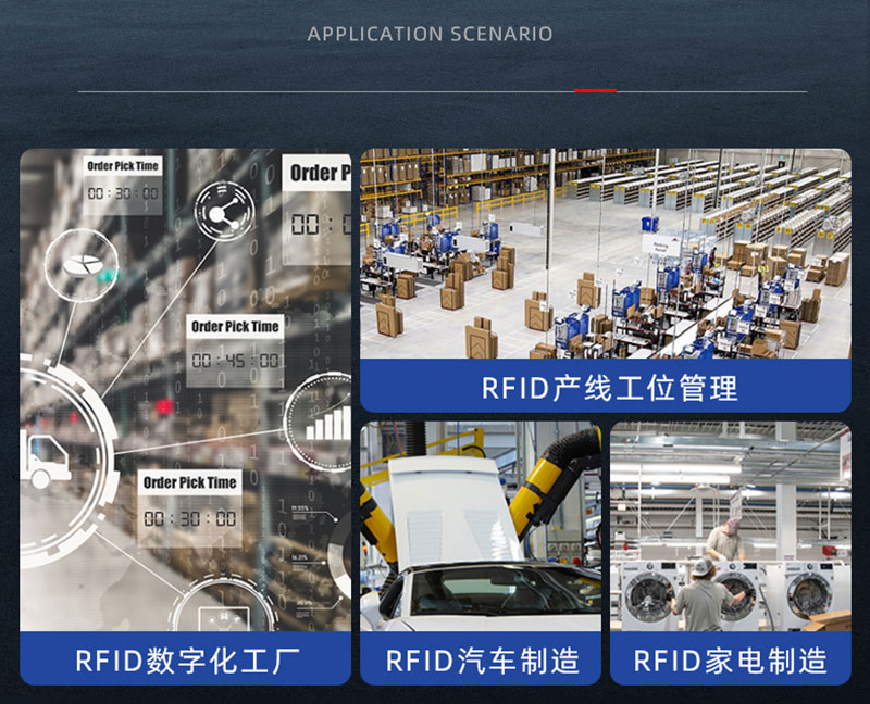 ความถี่สูงทางอุตสาหกรรมสูงเป็นพิเศษ ความถี่ เครื่องอ่าน/นักเขียน RFID เครื่องอ่านบัตรสถานี Modbus เครื่องอ่านรหัส POE หัวอ่าน เสาหิน 8